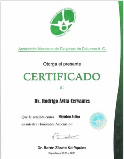 CICOVE Spine and Neurosurgery Center Certification