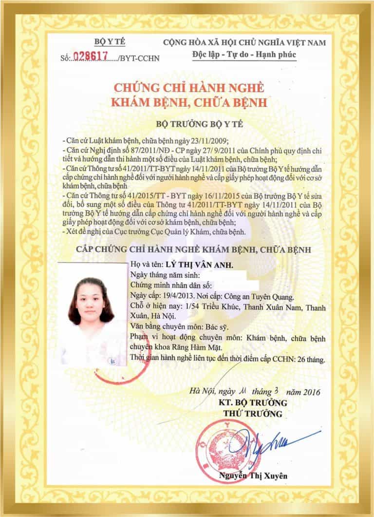 Ly Thi Van Anh Cn  X