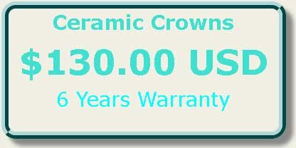 Ceramic Crowns $130.00 USD 6 Years Warranty