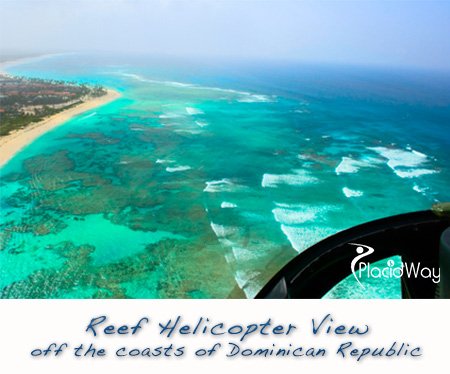 Dominican Republic Health Travel Helicopter View Reef