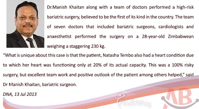 230 kg Zimbabwean woman gets fresh lease of life in Ahmedabad by Dr. Manish Khaitan