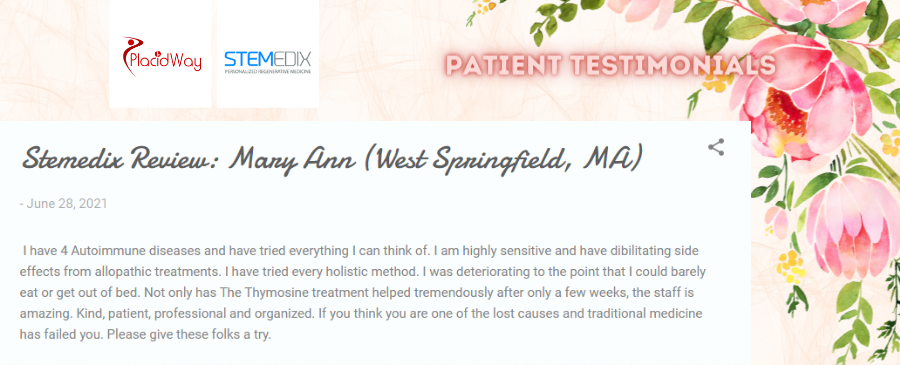 Testimonials of Stem Cell Therapy in Saint Petersburg, Florida by Stemedix, Inc