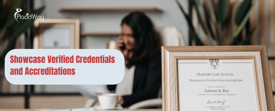 Showcase Verified Credentials and Accreditations 