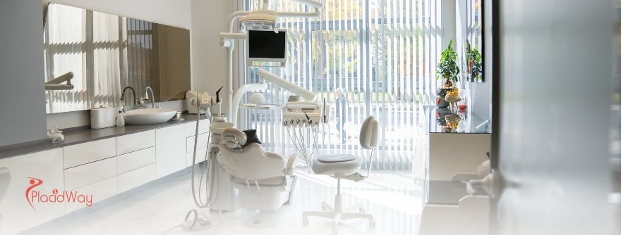 Clean Thai dental clinic interior and exterior