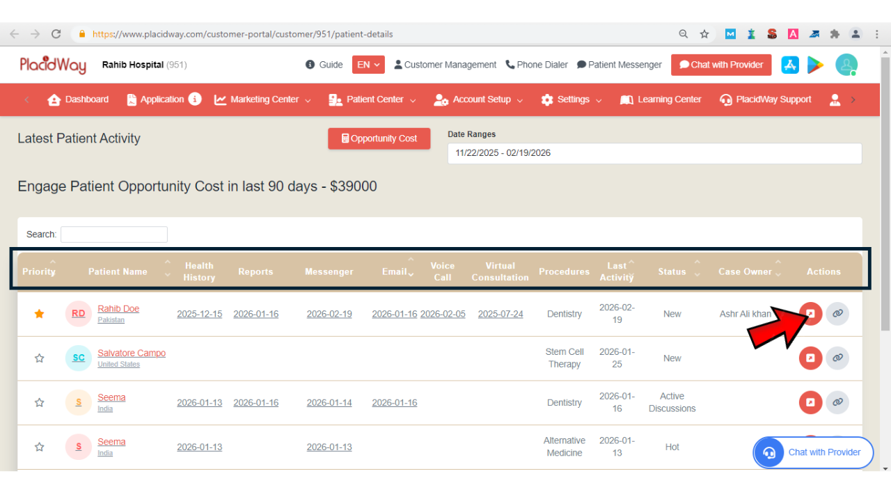 Patient Engagement Detail