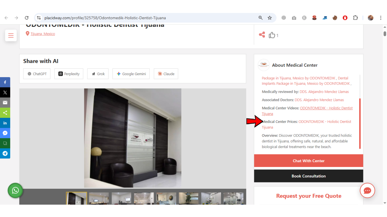 Medical Center Prices