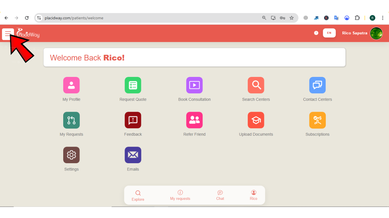 Menu Icon Navigation