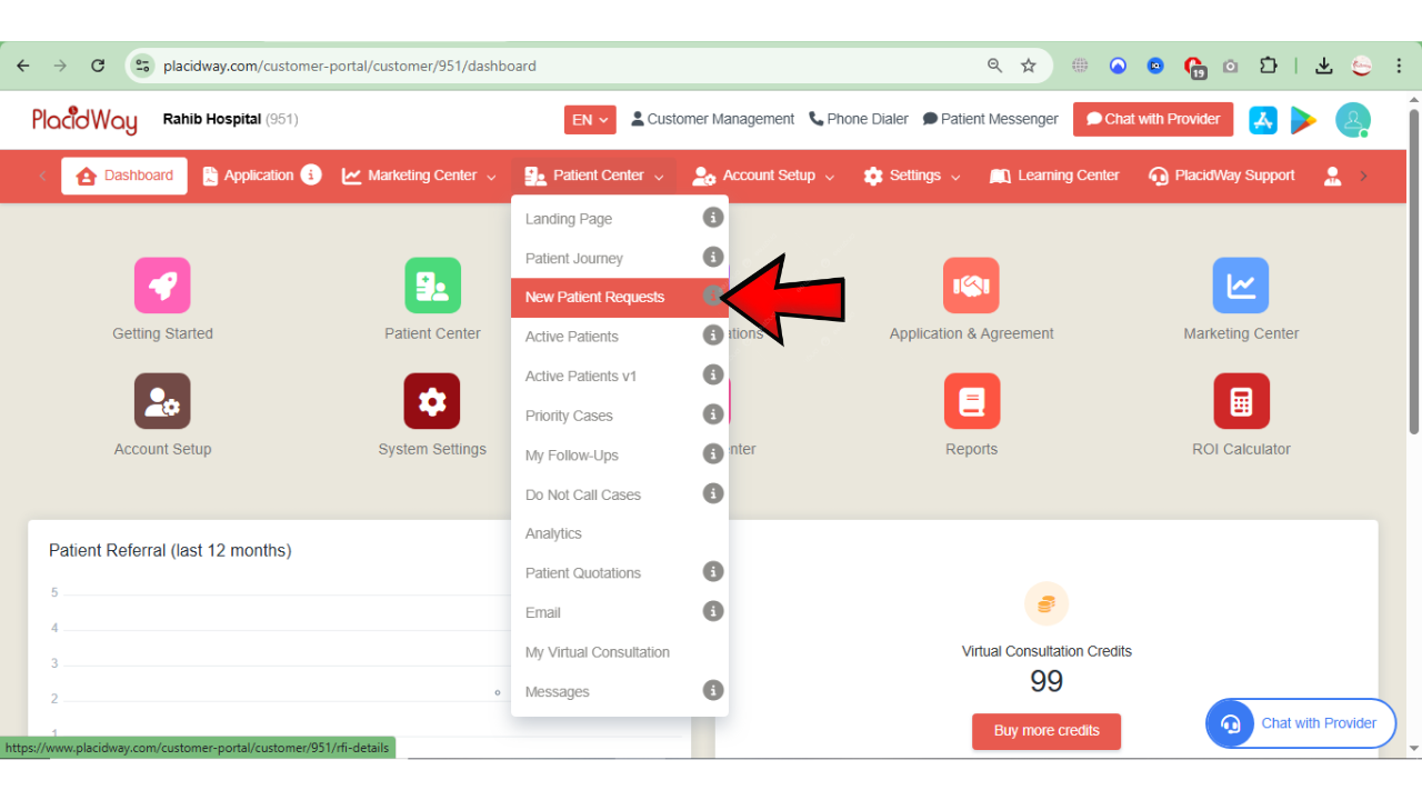 Navigate to New Requests