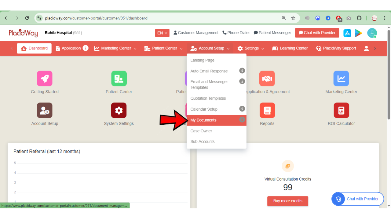 Navigate to My Documents