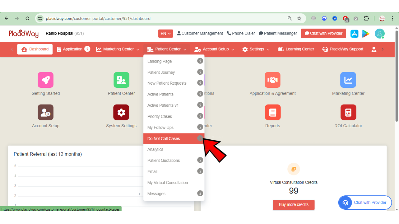 Navigate to Do Not Call Cases